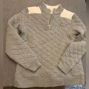 Vineyard Vines Quilted Sweater with Zipper
